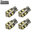 4 шт. Siweex W5W T10 светодиодный 16 2835 SMD светодиодные фары автомобиля 194 168 Купол номерной знак двери авто Боковой габаритный фонарь габаритные лампы 12V теплый белый