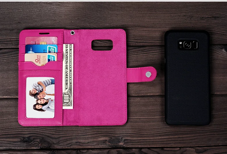 Роскошный защитный чехол-книжка из искусственной кожи чехол для iPhone X XS 8, 8 Plus, 7, 7 Plus, 6 6s plus, чехол на магните с отделениями для карт для samsung S8 S7 note8