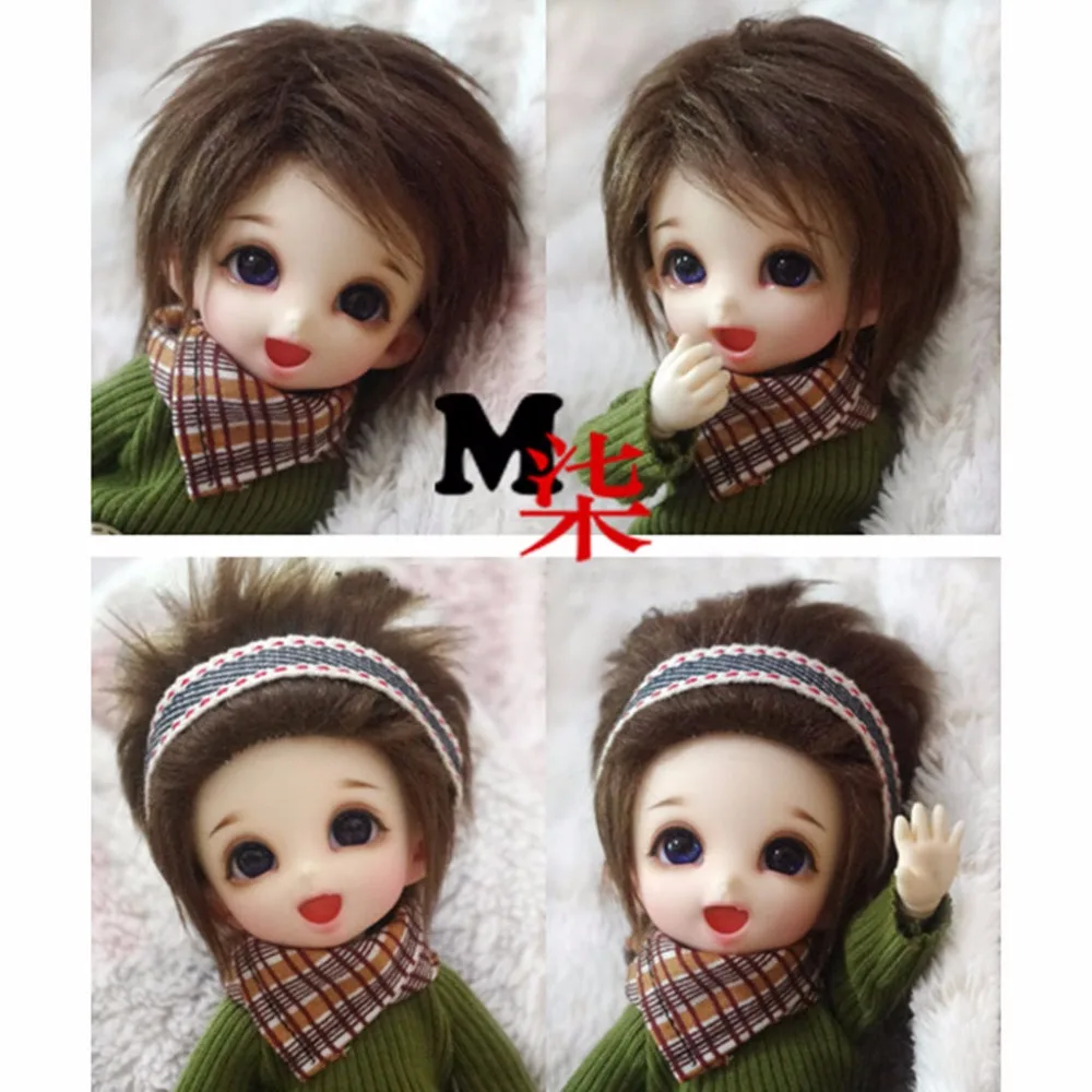 [Wamami] темно коричневый короткий шерстяной парик/волосы 1/8 Pukifee Ae Lati BJD Dollfie 14