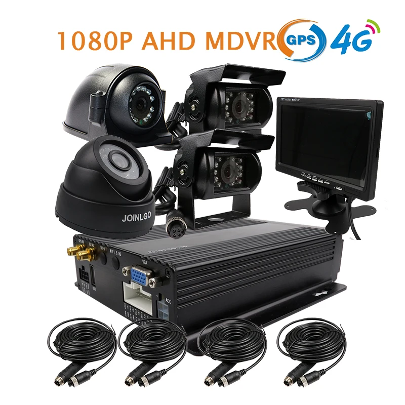Бесплатная доставка 4CH gps 4 г 2.0MP 1080 P AHD 256 ГБ SD Видеорегистраторы для автомобилей MDVR