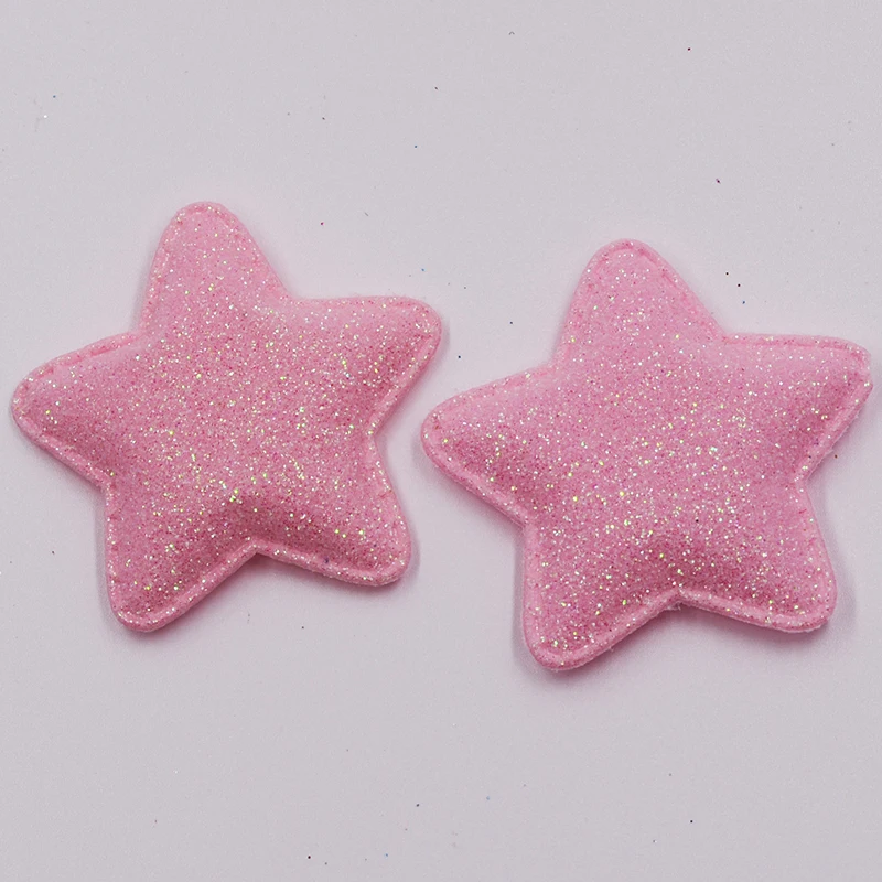 pink 30 шт. 4,8 см Gliter Star мягкие аппликации для головных уборов аксессуары аппликация и Одежда Швейные декоративные нашивки - Цвет: pink