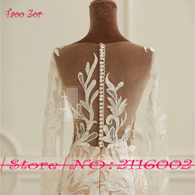 Taoo зор свадебное платье 2018 Винтаж Русалка Кружева Аппликации Robe de Mariage Sexy Back