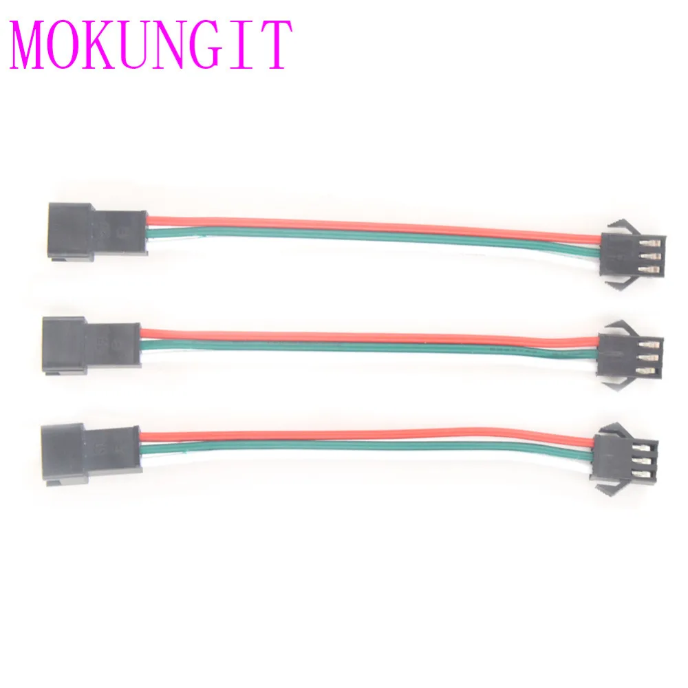 200 шт. 3 pin JST SM Штекерный разъем LED Соединительный кабель для WS2812B WS2812 WS2811