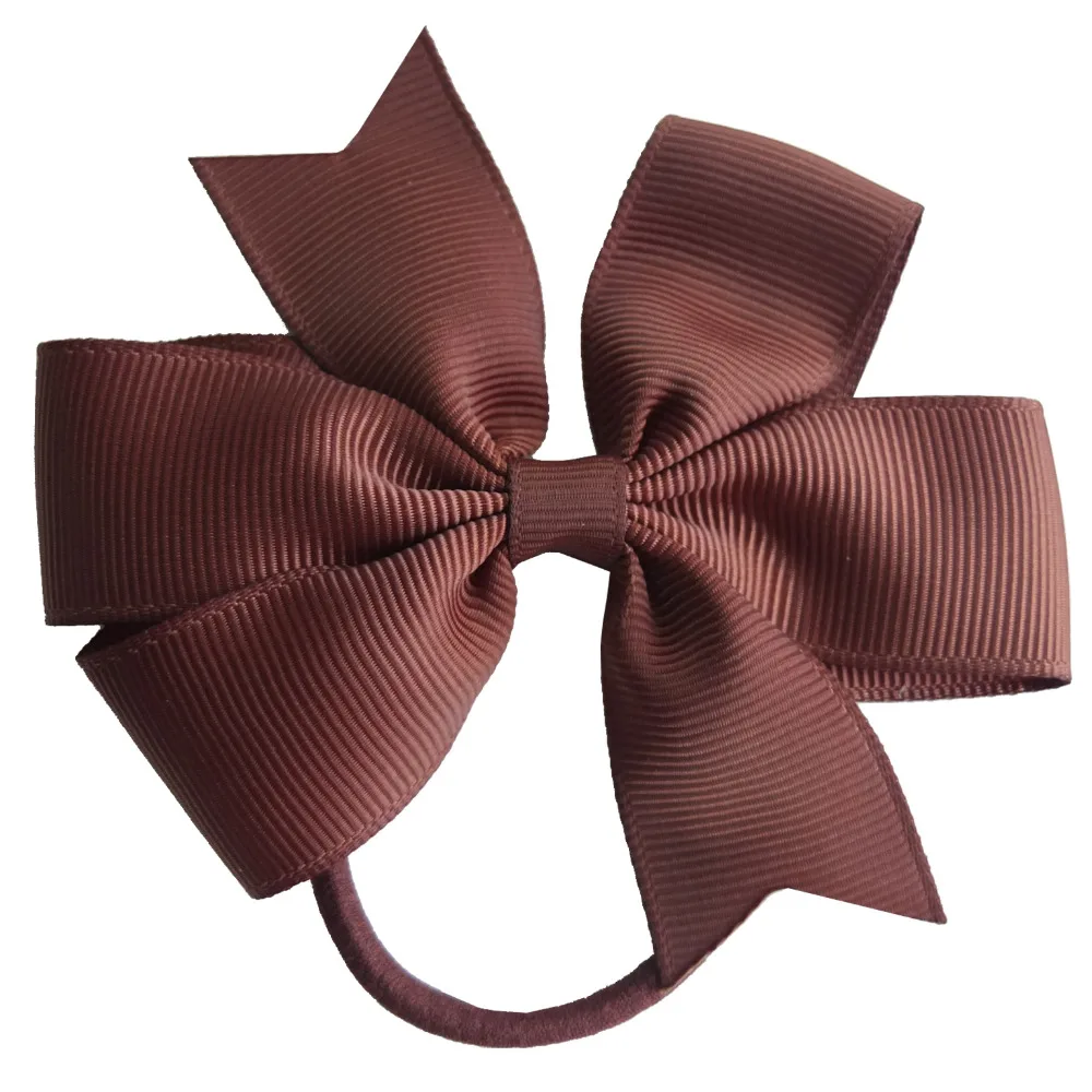 2 шт. заколка для волос с резинками 3,5 ''Hairbow упругих волос аксессуары дети хвост держатель резинки для волос ласточкин хвост Луки