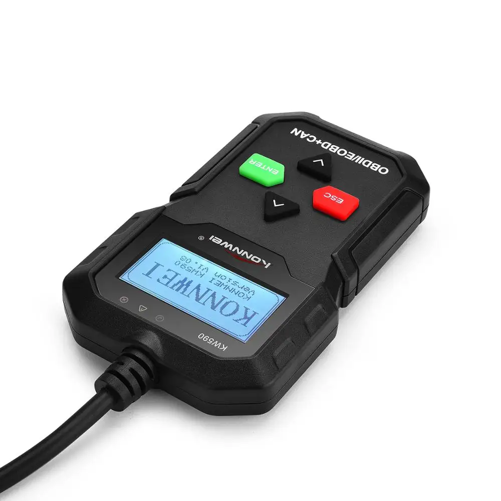 KONNWEI KW590 поддержка многоязычных функций ODB2 автоматический считыватель кодов
