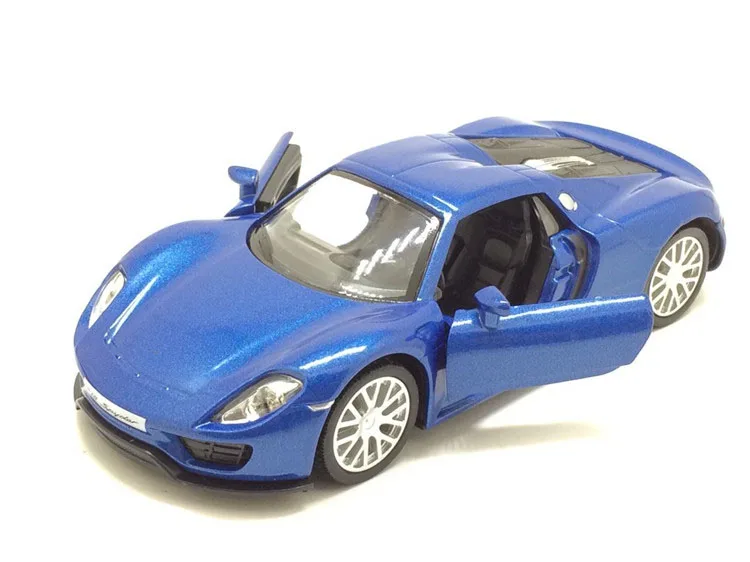 Высокая имитация 1:36 RMZ город 918 Spyder сплав Diecasts модель автомобиля игрушка Вытяните назад металлический спортивный автомобиль на подарок игрушка для малыша