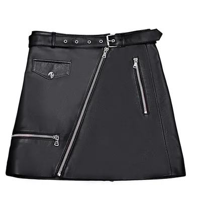 2019 Новая модная юбка из натуральной овечьей кожи G26|Женские юбки| |