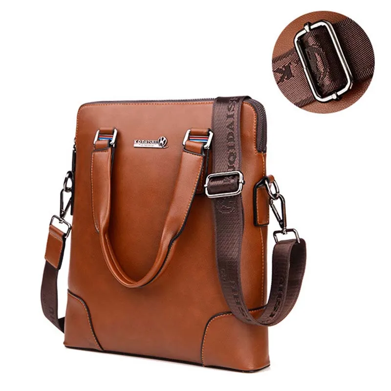 Сумка-тоут мужская из экокожи брендовая Повседневная сумочка-тоут вертикальный