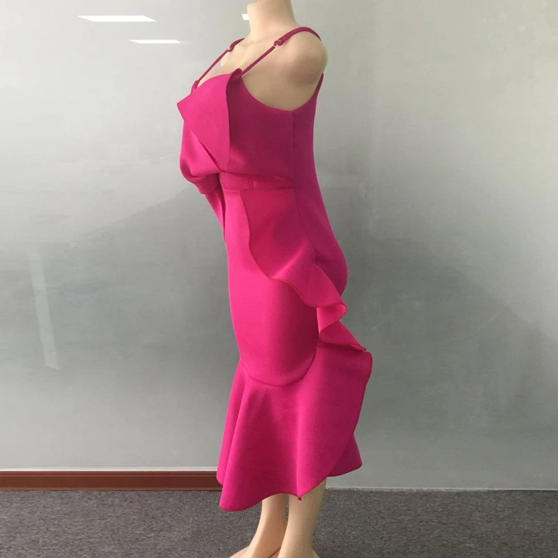 African women large size summer new sling sexy suit skirt ruffled bag hip short jacket fashion irregular side | Женская одежда