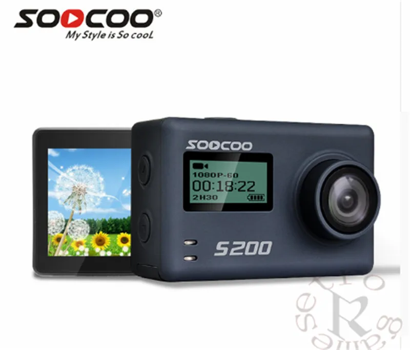 SOOCOO S200 Экшн-камера с голосовым управлением Wifi 4K 2 45 сенсорный экран пультом