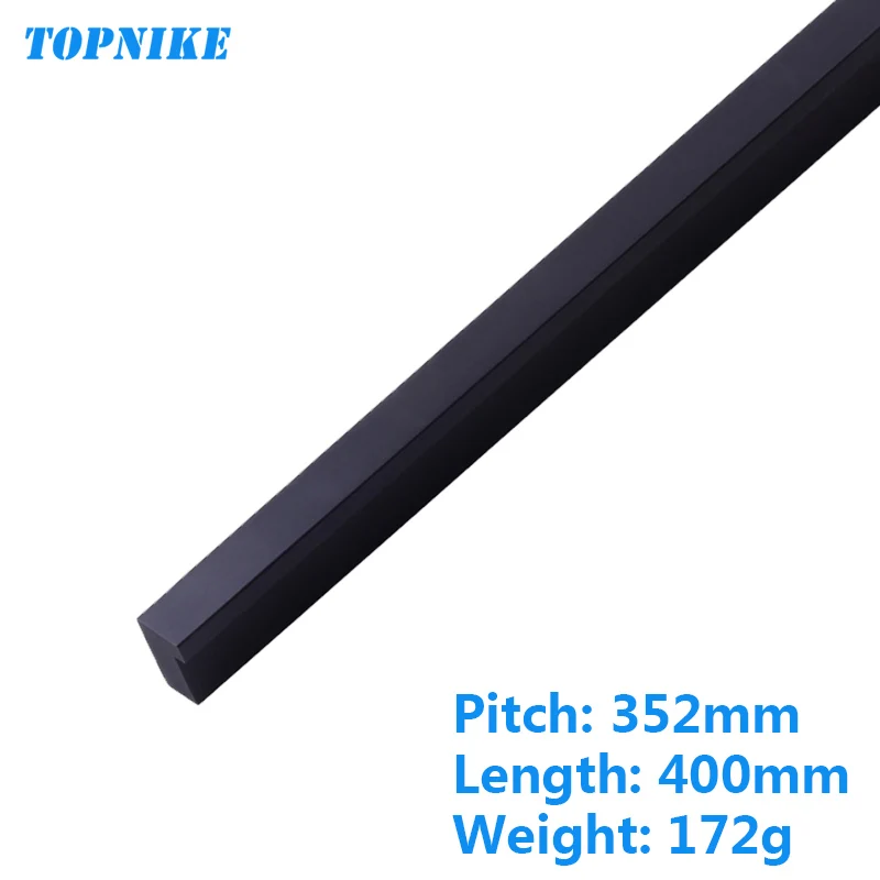 Black-L-400mm TOPNIKE матовые черные/матовые серебряные для шкафа Ручка из алюминиевого сплава кухонная ручка с твердым сердечником простая Мебельная ручка длина 50-600 мм - Цвет: Black-L-400mm