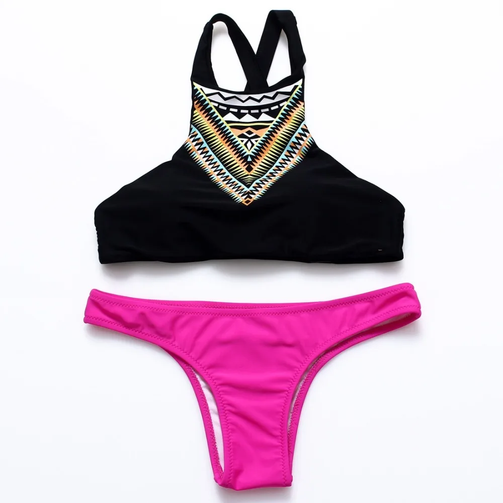 Для женщин трусики бикини высокая средства ухода за кожей Шеи Push up комплект