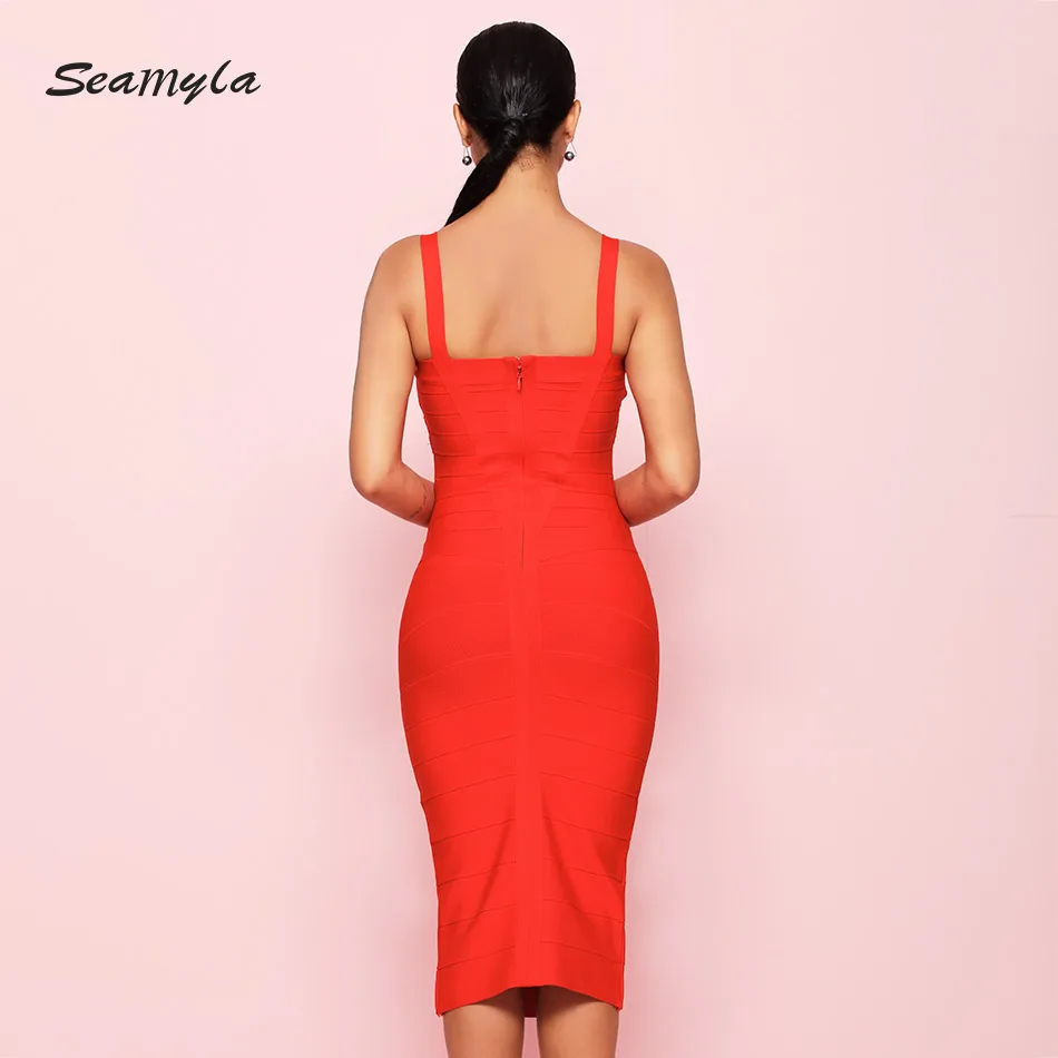 Женское облегающее платье Seamyla вечерние платья до середины икры на тонких