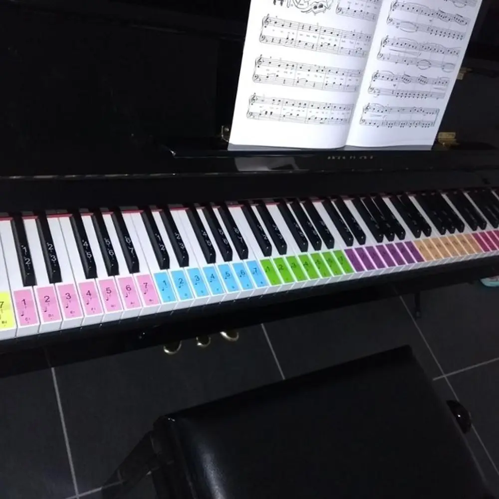 4 шт 88 клавиши фортепианная клавиатура звук Имя Наклейки пианино 61 электронная
