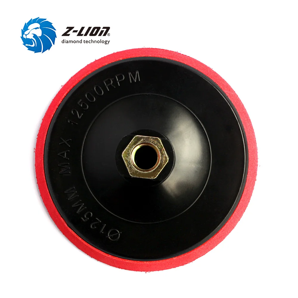 Z-LION " 2 шт. опорная пластина M14 крюк и петля полировка колодки Backer 125 мм опорные колодки для шлифовальной машины и полировки