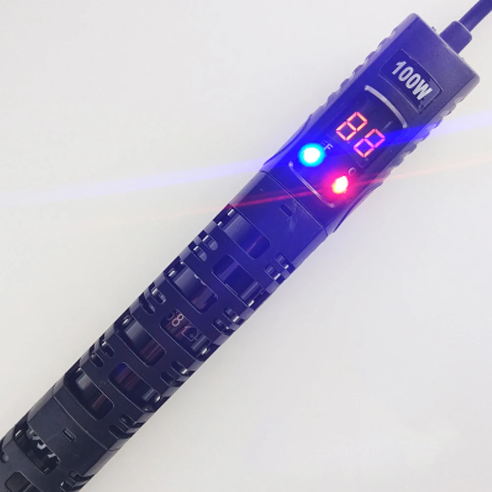 US Plug Mini Explosion-proof Fish Tank Aquarium Heater Digital Display Practical Submersible Temperature Adjustment Rod Led | Дом и сад