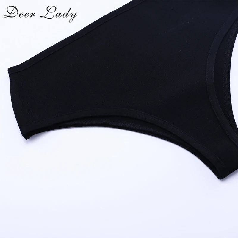 Женское черное Бандажное платье с оленем Осеннее облегающее длинным рукавом