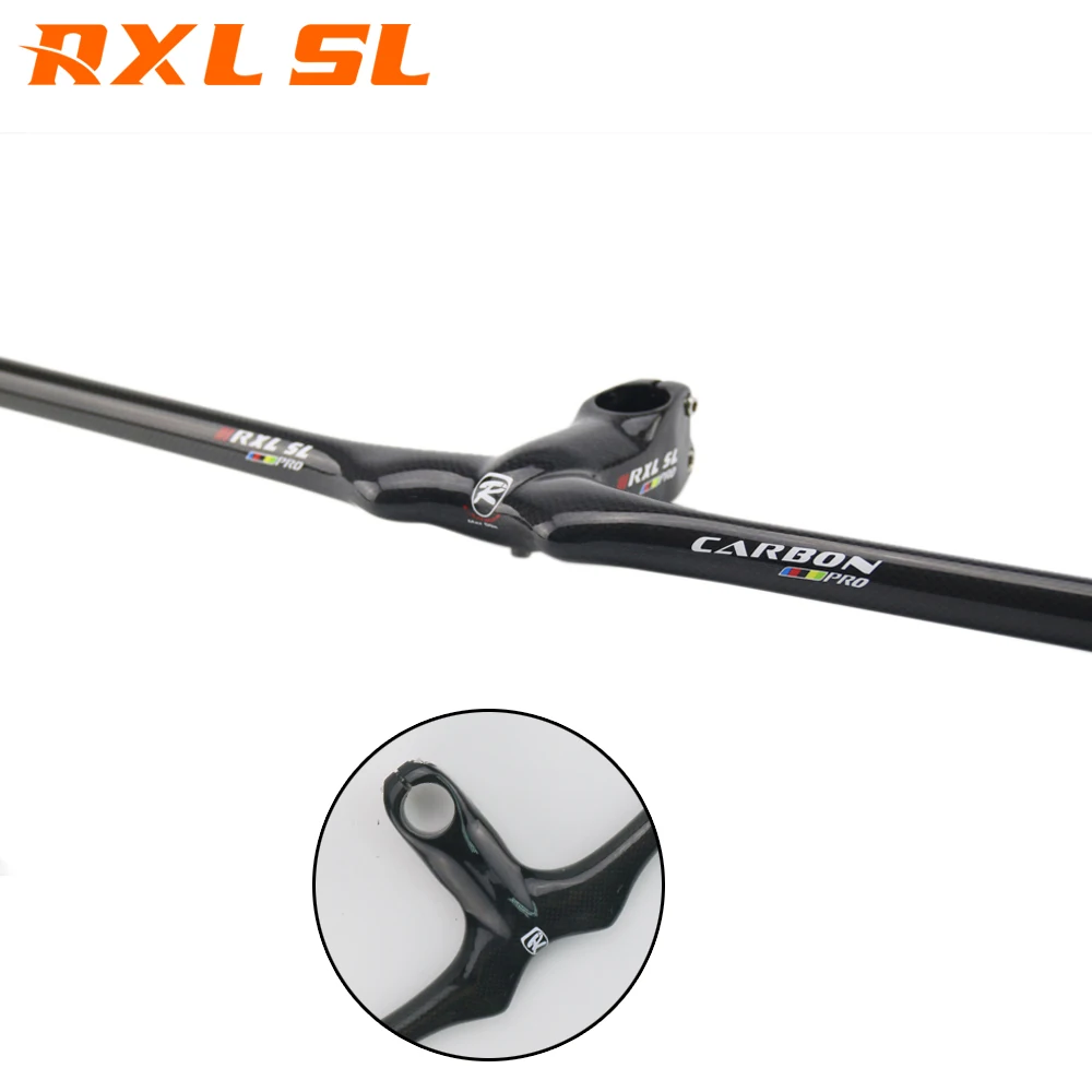 RXL SL руль для велосипеда углеродный MTB черный горный Интегрированный со стержнем