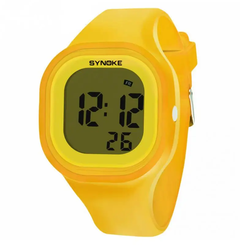 Спортивные светодиодные часы для девочек таймер водонепроницаемые силиконовые