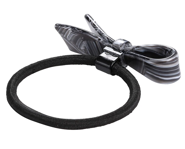 Bowknot acetate hair tie acrylic bow elastic headbands cute girls hairwear colorful hair jewelry eManco HA00016