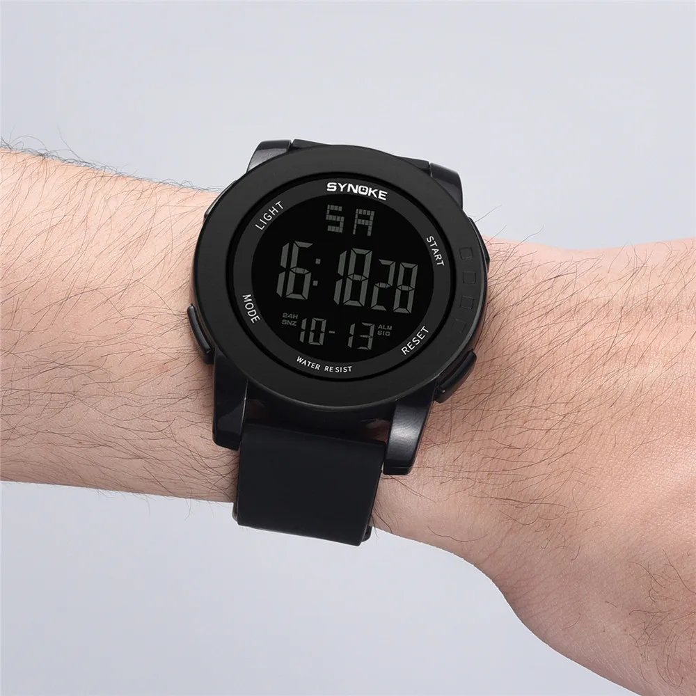 

SYNOKE Digital Watch Men Watches LED Waterproof Digital Fitness Sport Watch Military Wristwatch Male Mens Watches Clock N50