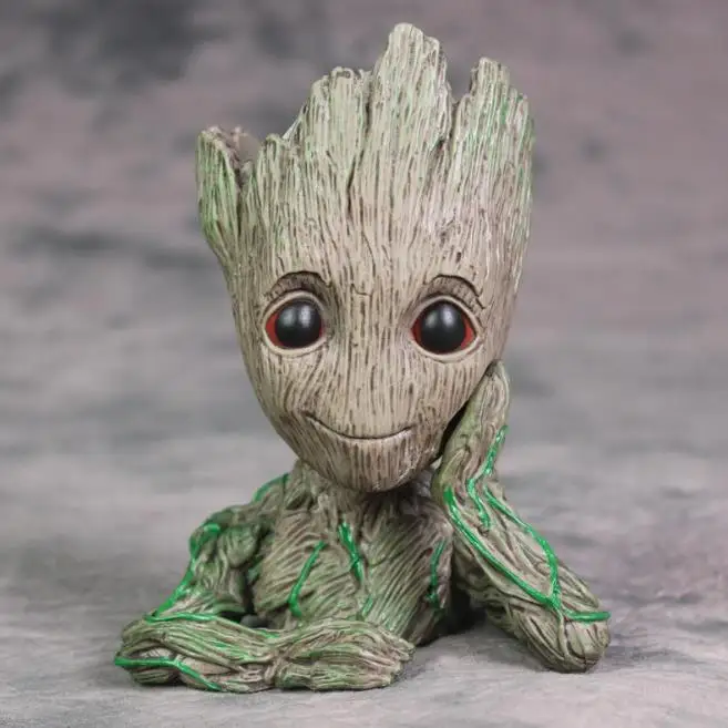 Guardians of The Galaxy Flowerpot Baby Action Figures Cute Model Toy Pen Pot Best Christmas Gifts For Kids Home Decoration 16cm | Игрушки и