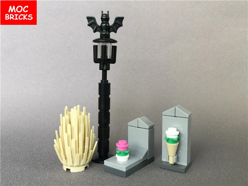 Распродажа комплектов детской кубики MOC DIY надгробные камни кладбище с могил дом