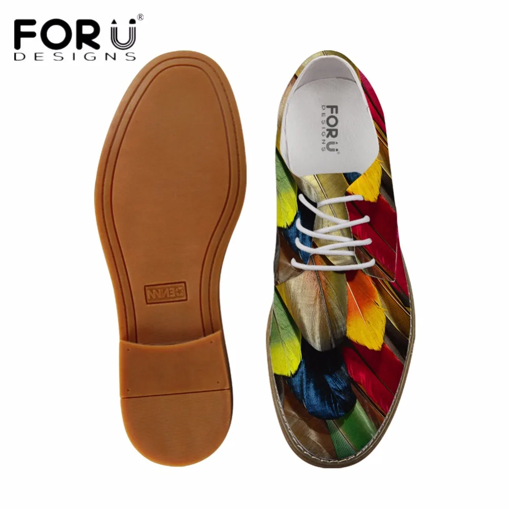 Мужские оксфорды с перьями FORUDESIGNS брендовые Дизайнерские повседневные туфли на