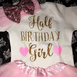 На заказ половина дня рождения девушка день боди для новорожденного младенца