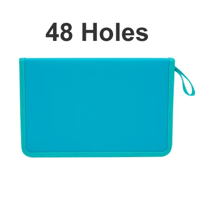 48 Holes Blue 36/48/72 отверстия складной Карандаш Чехол холст профессии уголовного школьный пенал для карандашей для детей Цветной художественный маркер для белой доски сумка ящик для хранения - Цвет: 48 Holes Blue