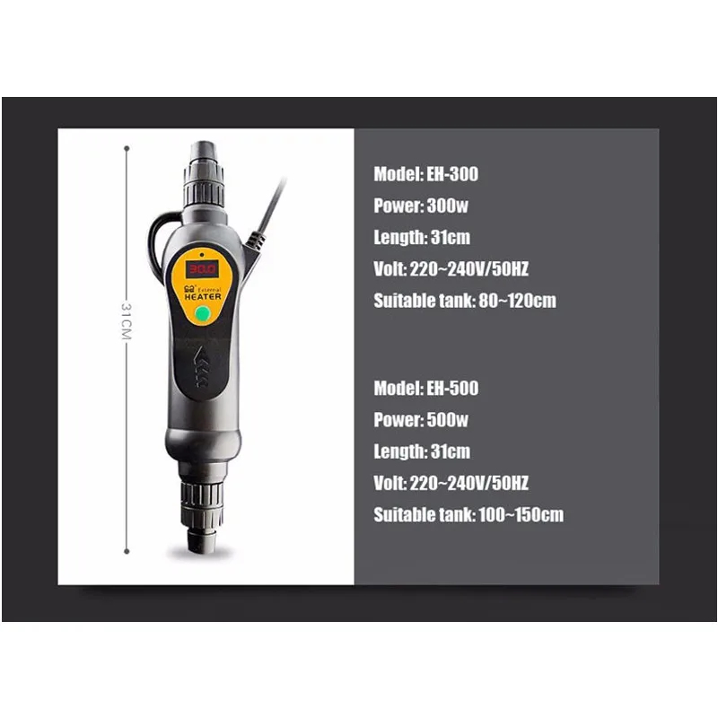 Новый 300 Вт 500 цифровой внешний водонагреватель для аквариума 20 35 градусов