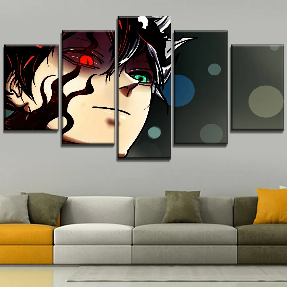 Модульный большой холст для настенного искусства HD печать аниме Asta черный клевер