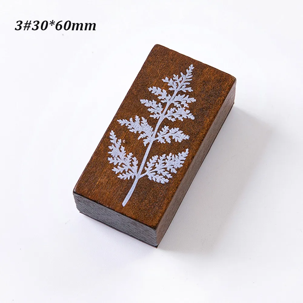 3-30x60mm 1 шт. винтажные деревянные и резиновые штампы для украшения леса, растений, Луны, для скрапбукинга, канцелярские товары, сделай сам, стандартный Штамп для рукоделия - Цвет: 3-30x60mm