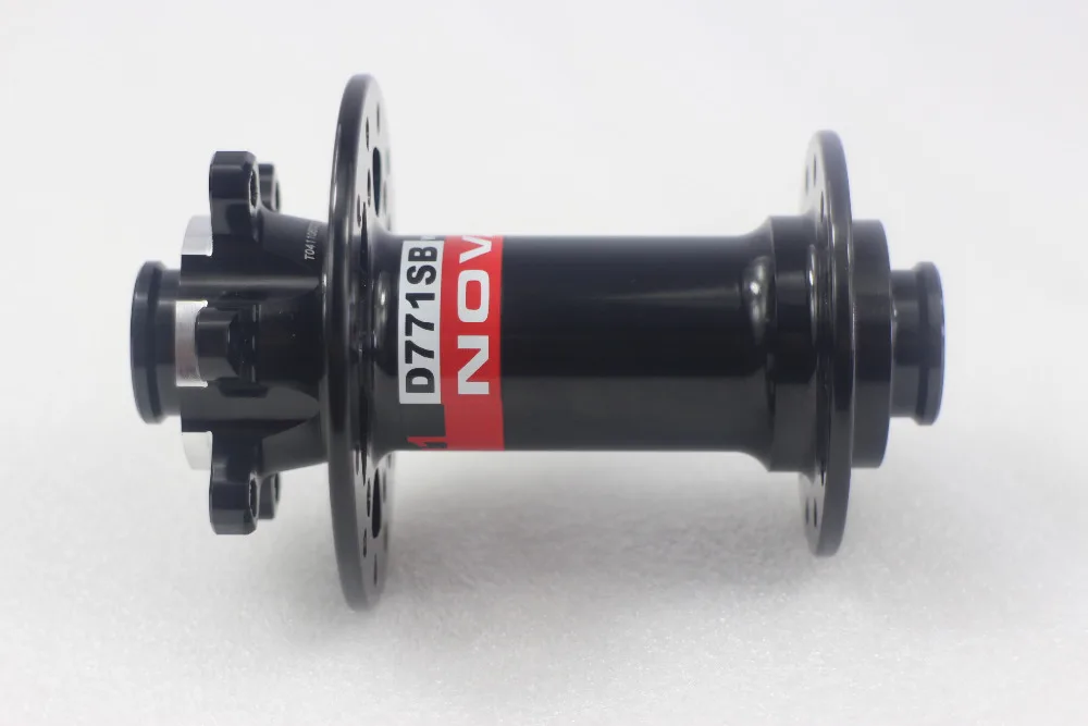 Передняя втулка Novatec D791SB M9 9 мм для велосипеда MTB XC цвет черный красный 24 Отверстия