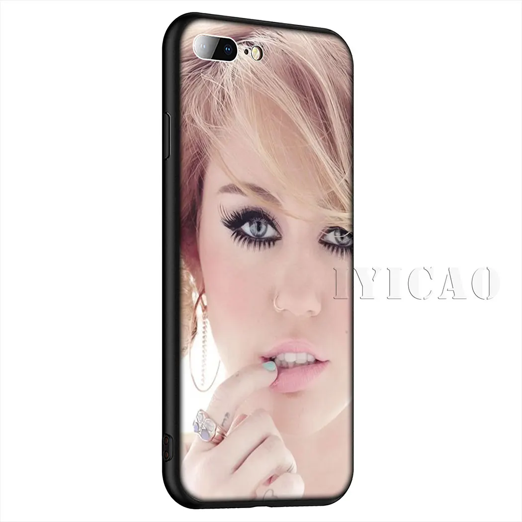 Мягкий чехол для iPhone XR X XS Max 6 S 7 8 Plus 5 5S SE IYICAO Miley Cyrus |