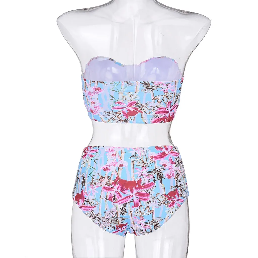 JAYCOSIN летние сексуальные женские светло голубые комплекты с принтом модная