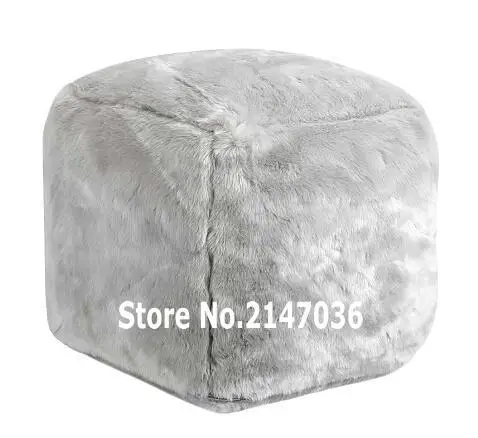 Серый мех Anywhere Bean Cube 16 дюймовый стул и сумочка|bean bags fur|bean bag beansfur bean |