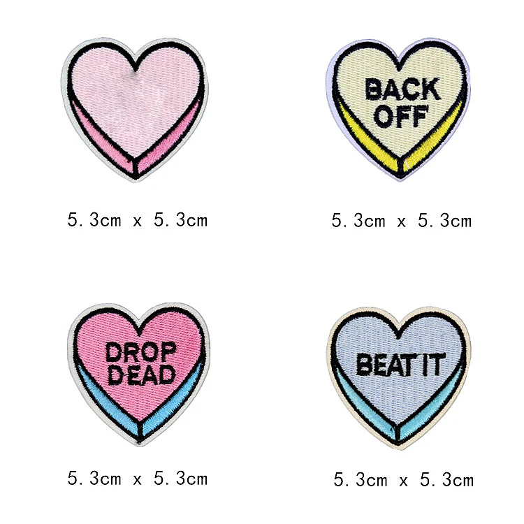 Железные нашивки в форме сердца для одежды Байкер маленькая красная вышивка железные нашивки для детских курток одежда рюкзаки Repasser