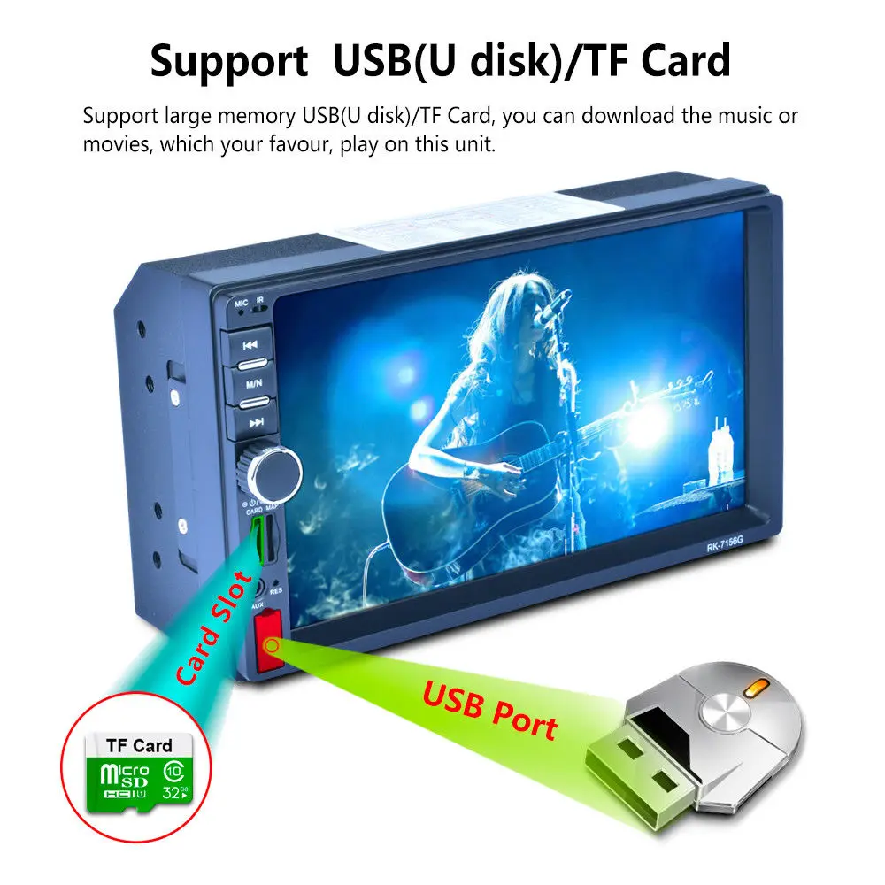 Автомобильный сенсорный экран 7 &quot 2 Din стерео Bluetooth MP5 плеер gps AUX карта Северной