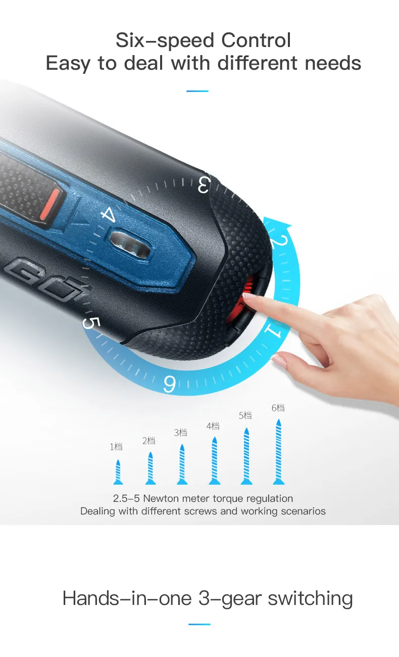 Bosch Go 6 режимов регулируемый Крутящий момент отвертка Наборы инструментов, перезаряжаемый 3,6 V умный беспроводной шуруповерт мини-электроинструмент
