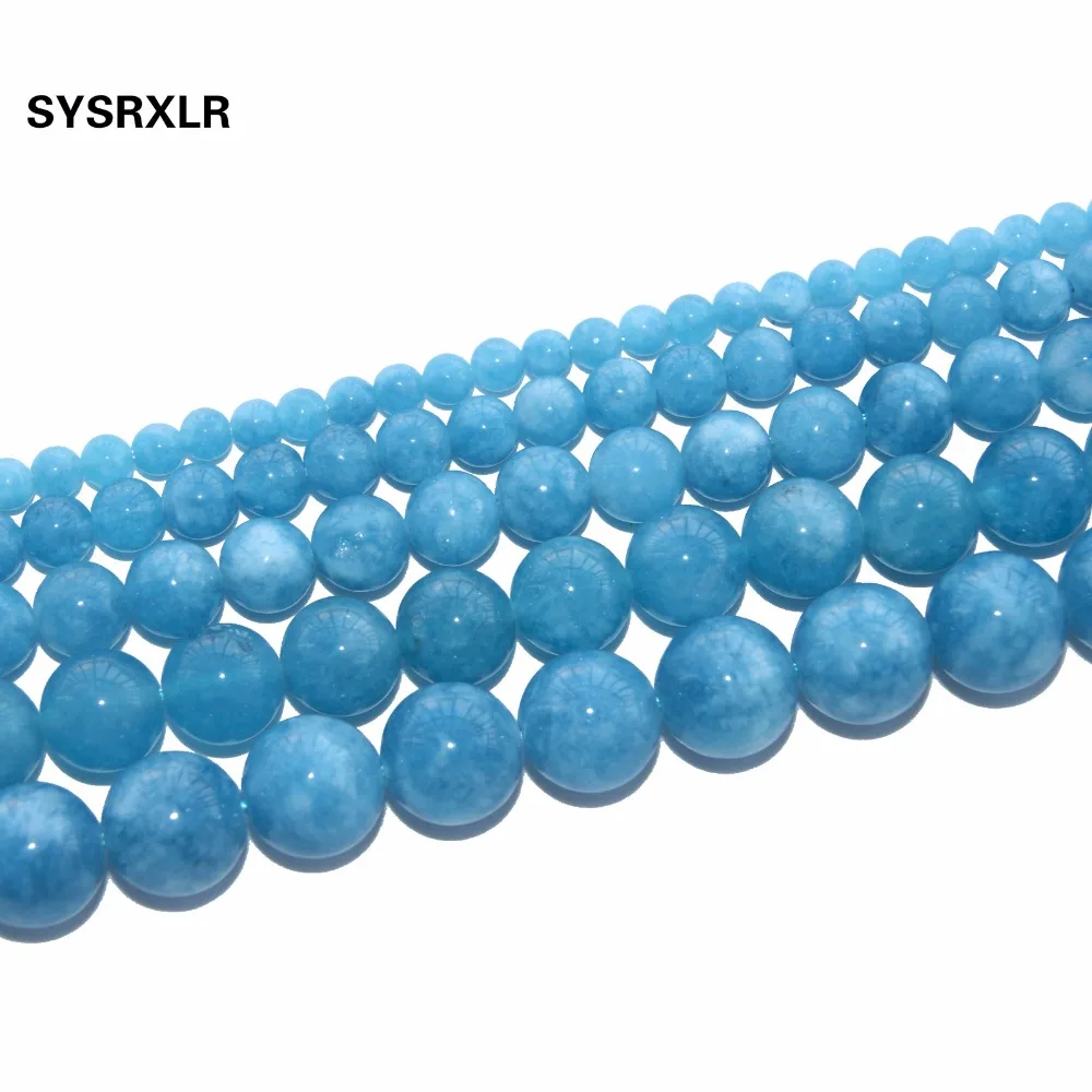 Оптовая продажа бусы из натурального камня он украшен круглыми синими ангелайт