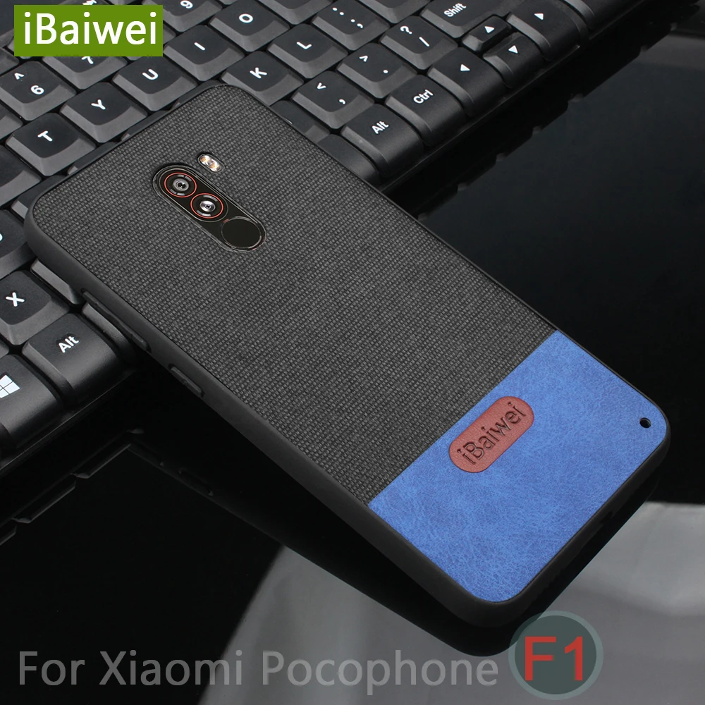 Тканевый чехол для Xiaomi POCOPHONE F1Case глобальной POCO F1 на заднюю панель из силикона