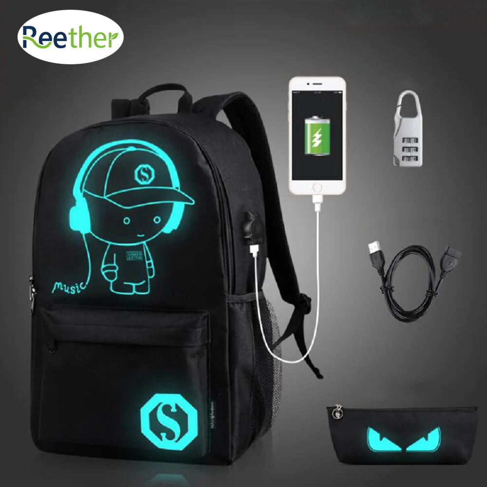 Светящийся usb порт для зарядки школьные сумки книг компьютерная светящаяся в