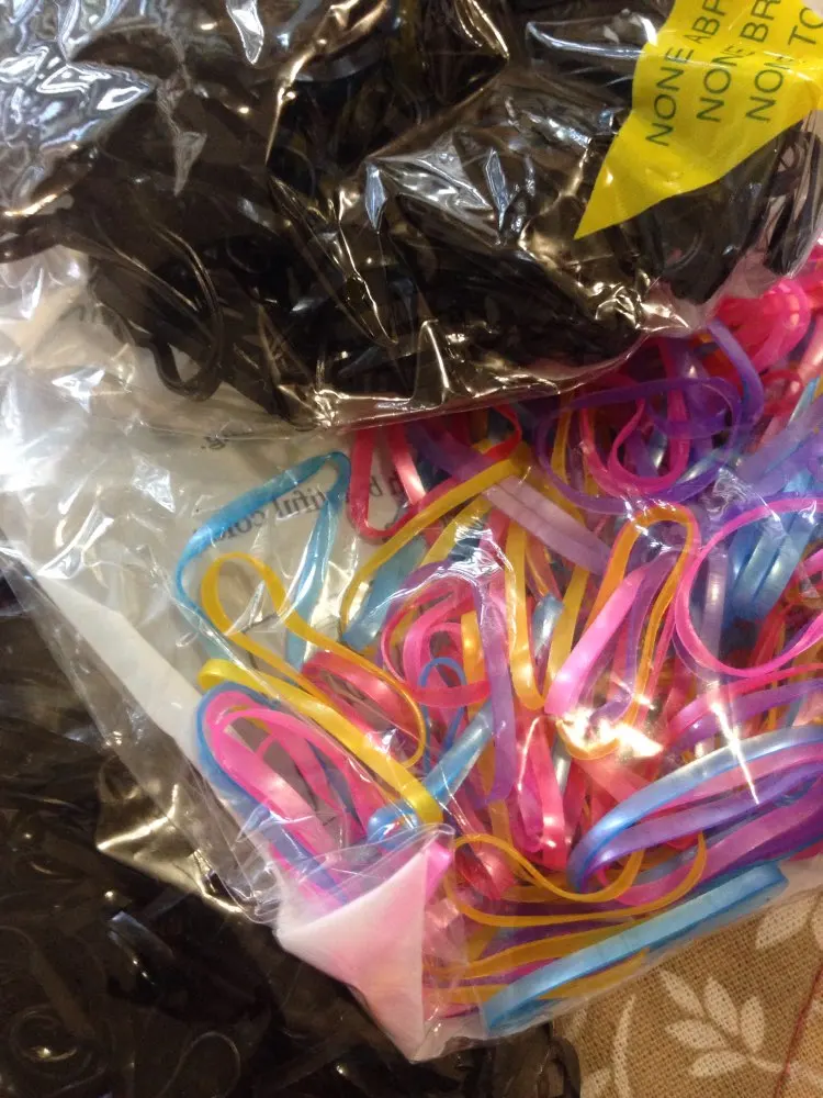 300 шт./упак. резиновая Веревка хвост держатель резинки для волос Галстуки