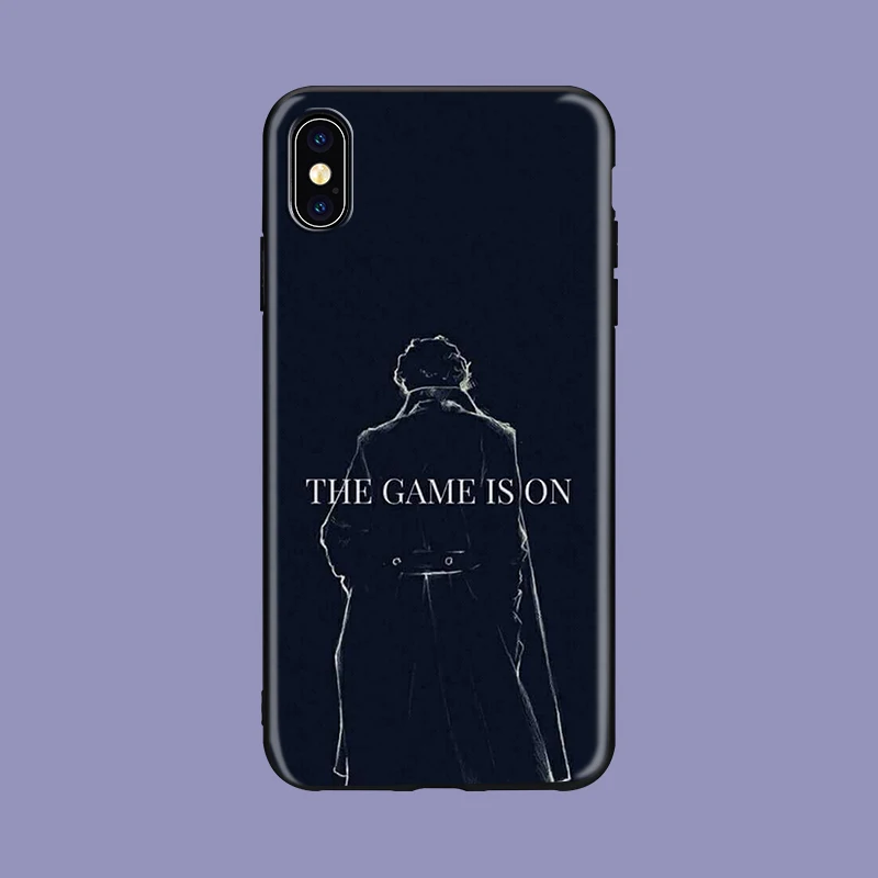 Шерлок 221b baker street черный мягкий чехол для телефона iPhone 8 7 6 6 S Plus X XS MAX 5 5S SE XR Шерлок - Цвет: 649