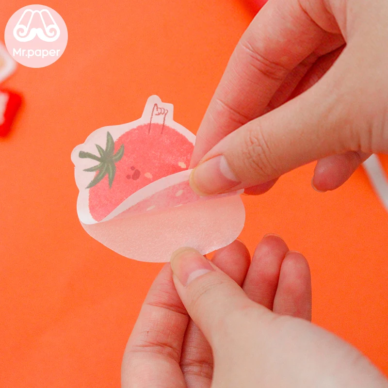 Mr paper 30 шт./лот 24 дизайна Kawaii Фруктовые Конфеты сок блокнот Липкие заметки блокнот дневник креативный самоклеющийся блокнот s
