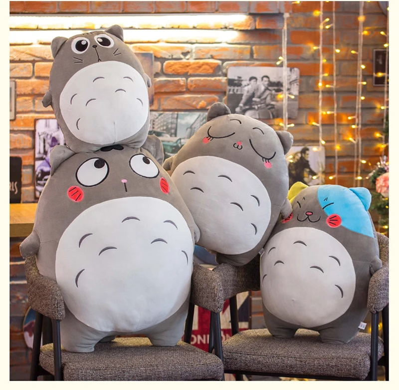 40/55 см Плюшевые игрушки Tonari Totoro/кеды Кеды с изображением знаменитых персонажей мультфильмов прелестные куклы для детей мягкие плюшевые игрушки для девочек детские игрушки для мальчиков Милая Подушка