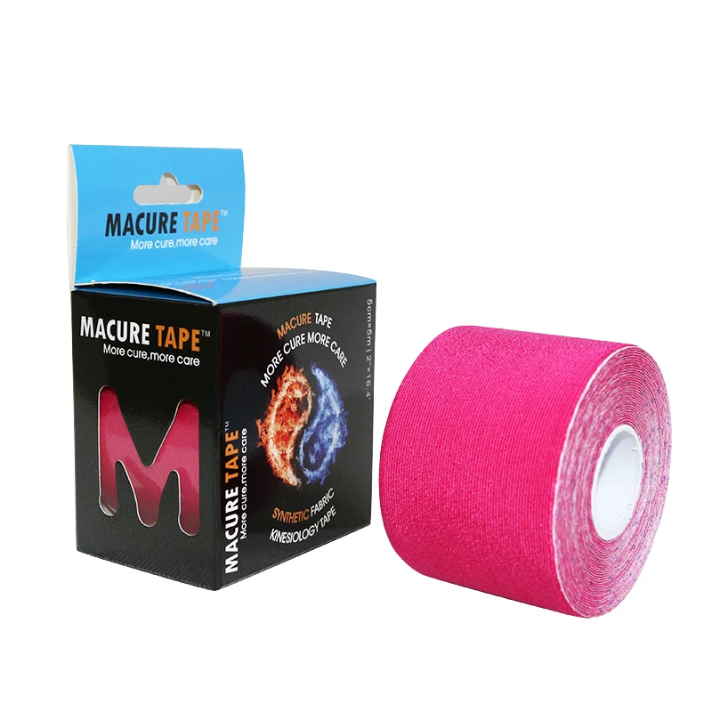 Macure Tape 6 рулонов кинезиологический спортивный рулон 5 м кинезиологическая лента синтетическая кинезиологическая лента для локтя и наколенников спортивные безопасные