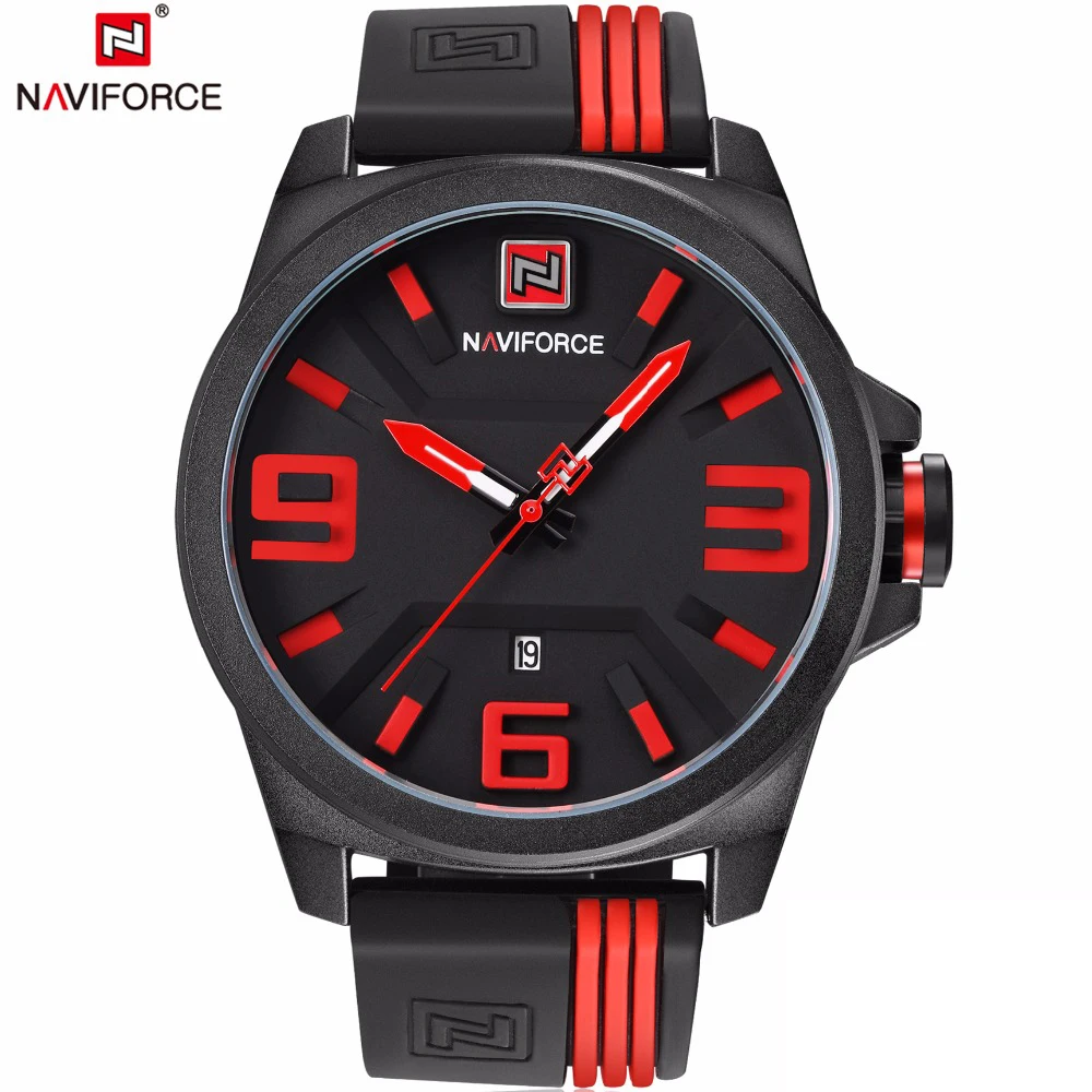 2017 NEW NAVIFORCE Watches Men Luxury Brand Sport Quartz Watch Men's 3D Face Waterproof Man Clock PU strap Relogio Masculino+box |