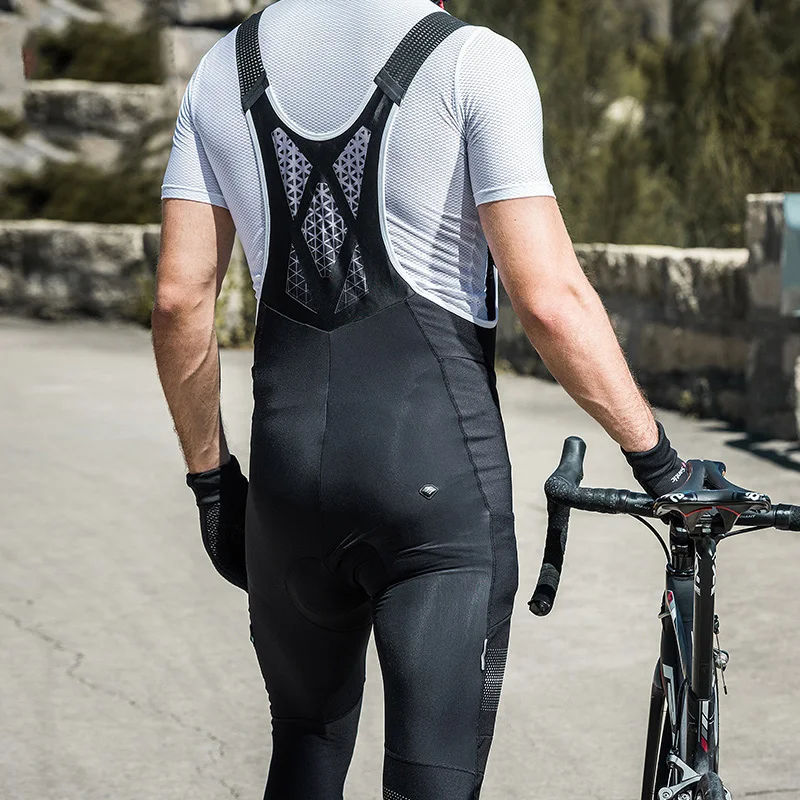Santic Cycling Pants Men Winter Fleece Thermal Long Bike Windproof Reflective Bicycle Bib Tights Culotte Ciclismo | Спорт и